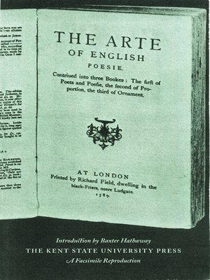 cover image of The Arte of English Poesie